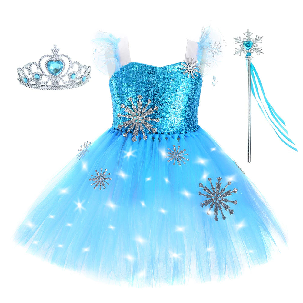 BOHOheute™ LED Elsa Prinzessin Kleid